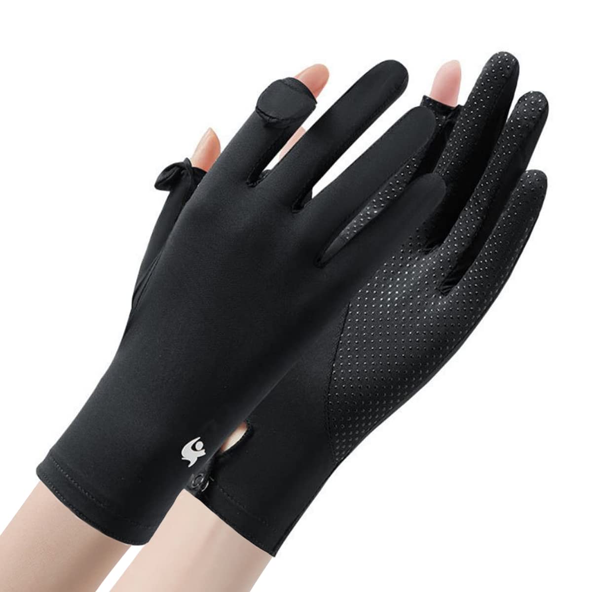 PALAY Spandex Sun Protection Gloves Women Non-Slip Touch Screen Sun Gloves, Summer Ice Silk Cooling Gloves, Outdoor Breathable Gloves For Cycling Driving Fishing - Black PALAY Spandex Sun Protection Gloves Women Non-Slip Touch Screen Sun Gloves, Summer Ice Silk Cooling Gloves, Outdoor Breathable Gloves For Cycling Driving Fishing - Black